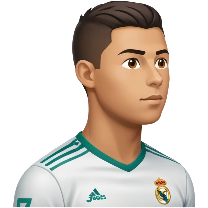 ronaldo face, right side only emoji
