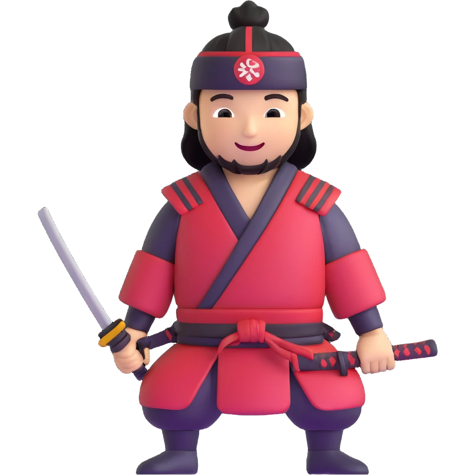 happy samurai emoji