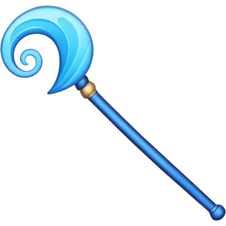 magic wand with blue magic wave emoji