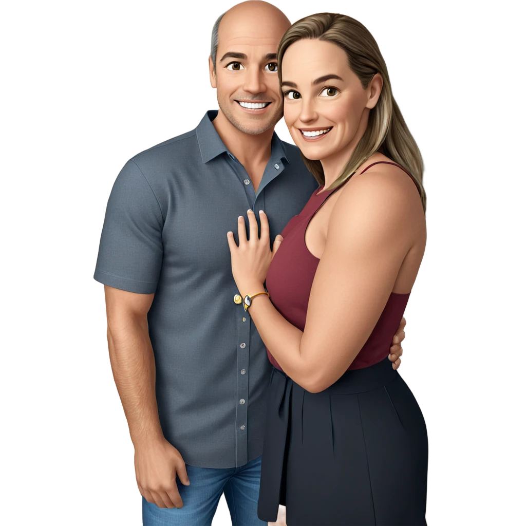 smiling girl and boy portrait emoji