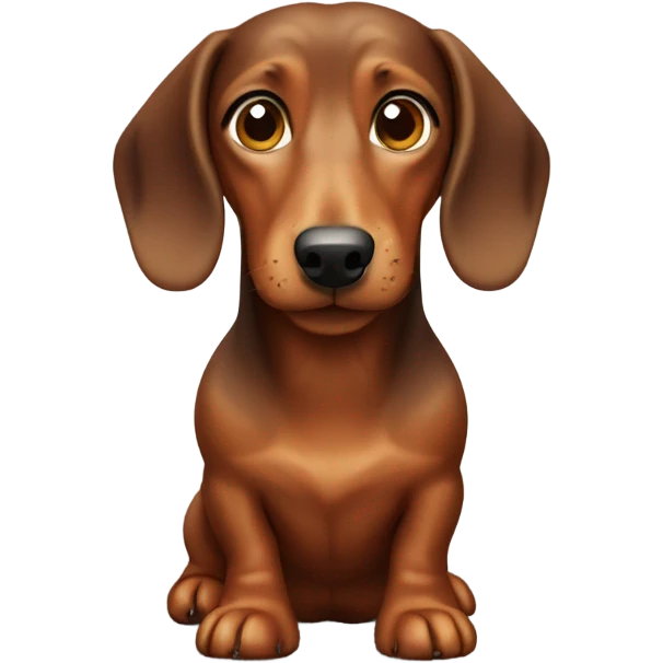 Brown weenie dog emoji