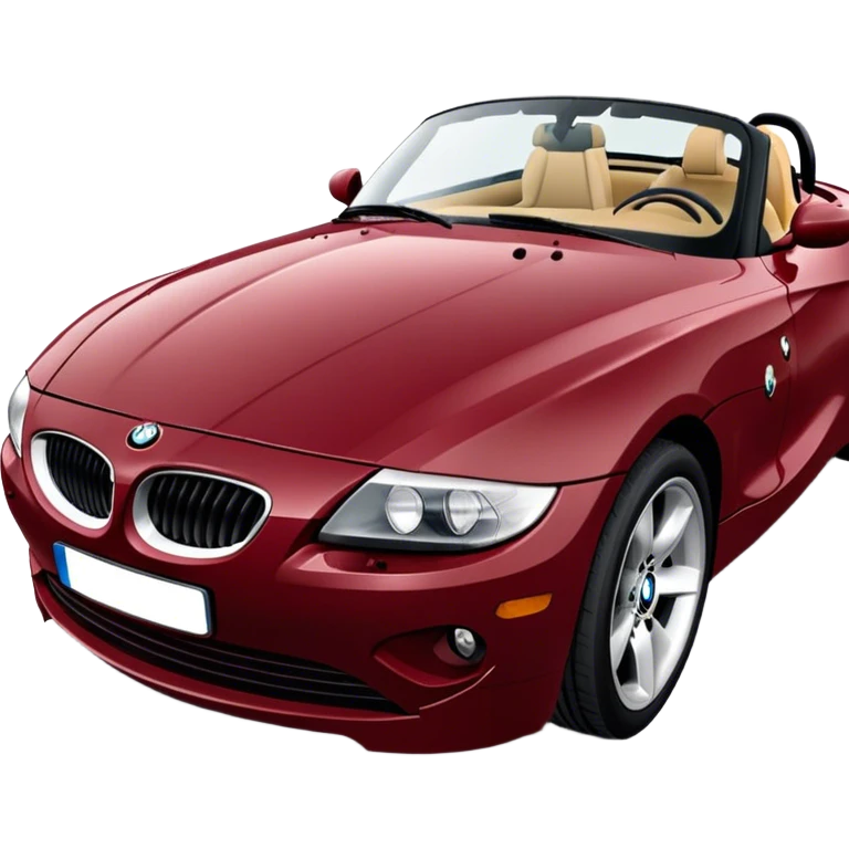 Maroon 2004 BMW Z4 convertible emoji