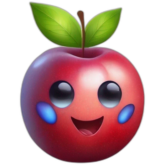 Pommier avec des pommes bleues emoji