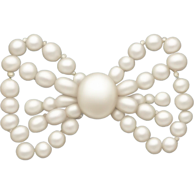 Bow made out of pearls emoji