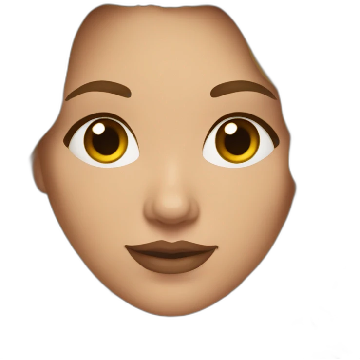 Plus size seductive brown hair Caucasian woman emoji