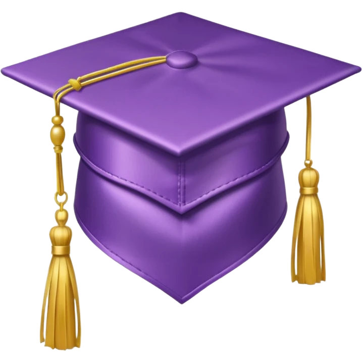 lilac graduation cap emoji