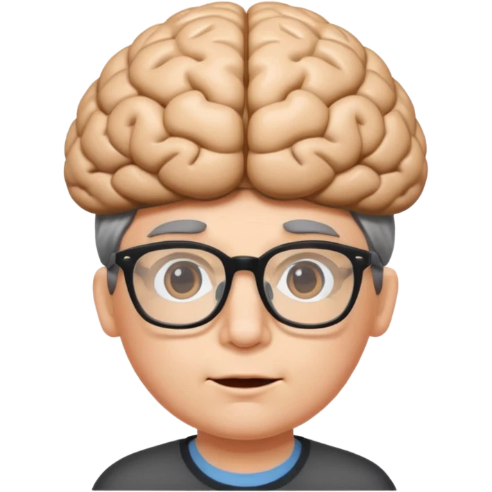 Big Brain with glasses emoji