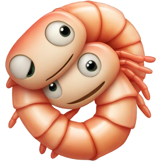 Shrimps hugging emoji