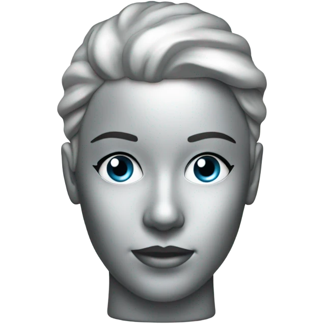 Silver mannequin head emoji