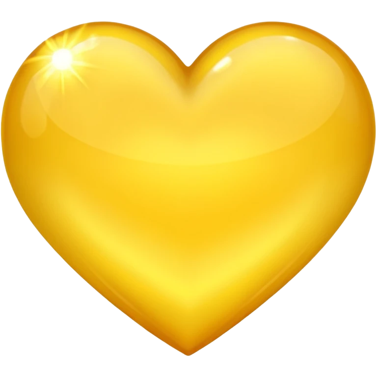 Heart with shimmering only yellow color  emoji