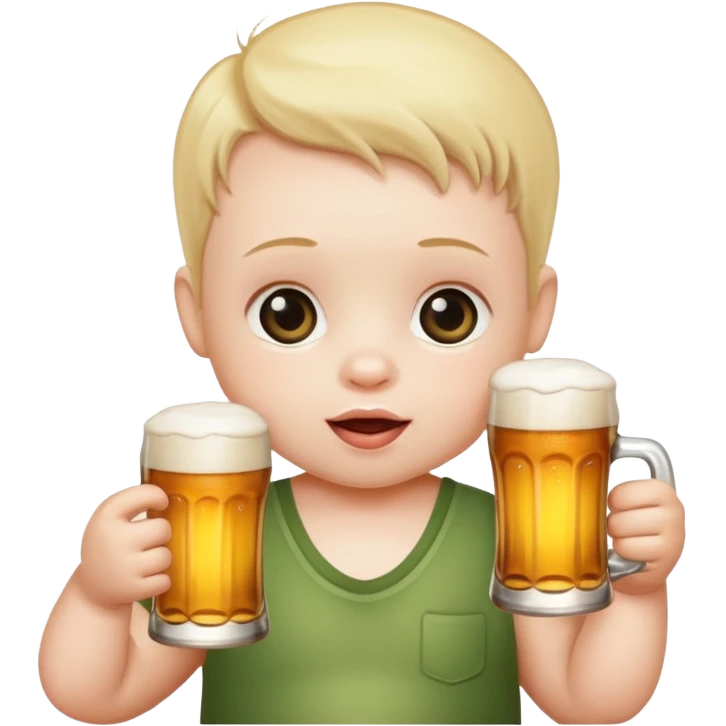 Baby with beer emoji