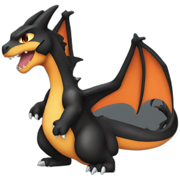Black Charizard emoji