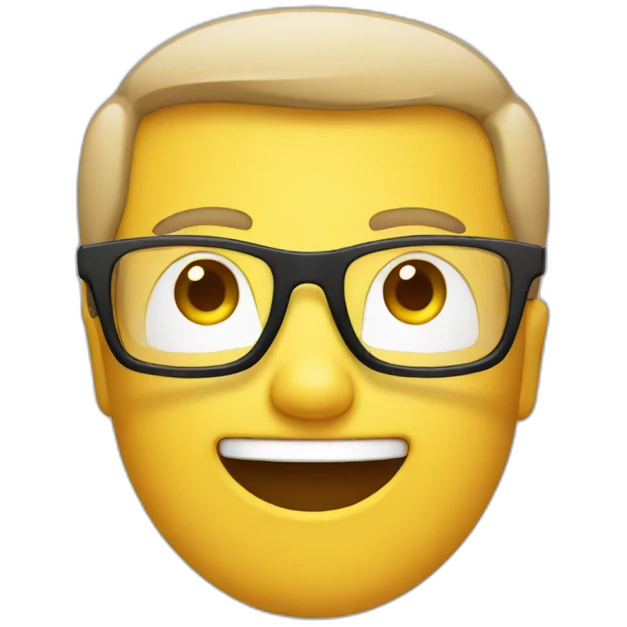emoji with square glasses emoji