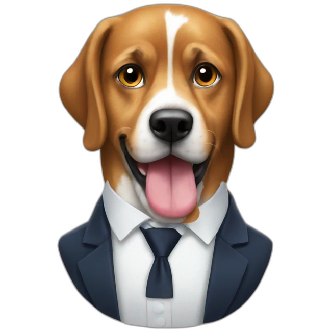 Macron sur un chien emoji