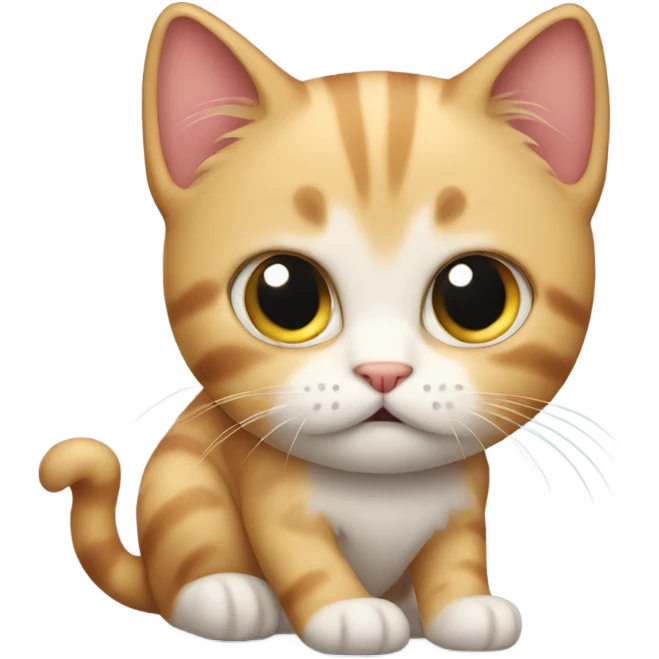 Nervous kitten emoji