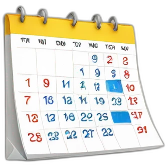 Calendar on a wall emoji