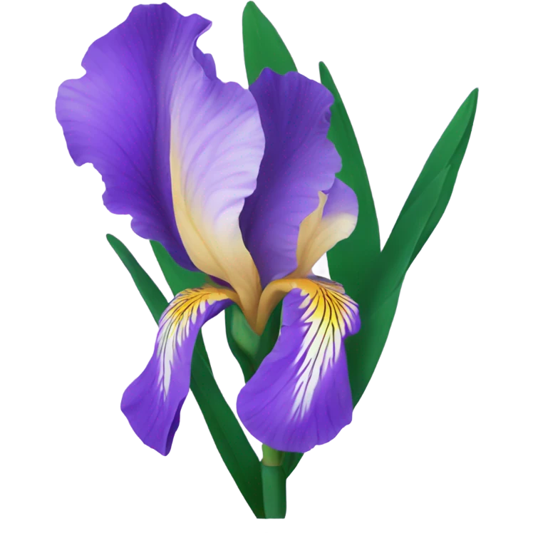 Purple Iris flower emoji