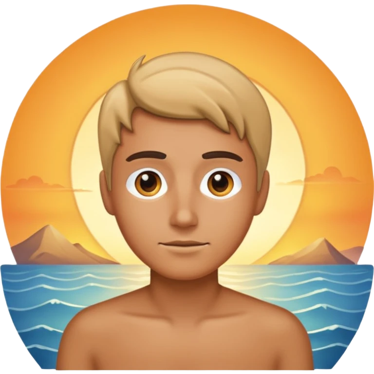 A good looking at a sunrise emoji