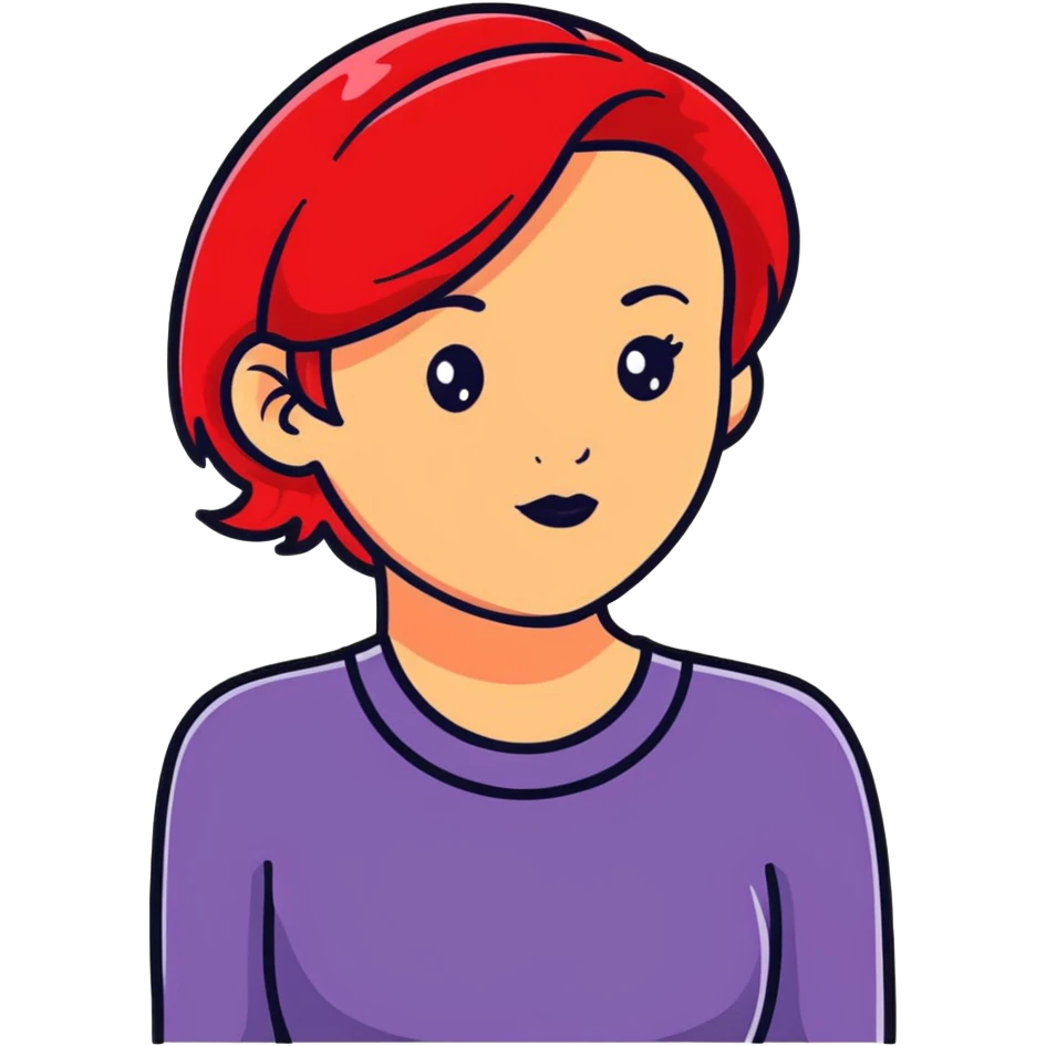 beautiful woman with vibrant red hair emoji