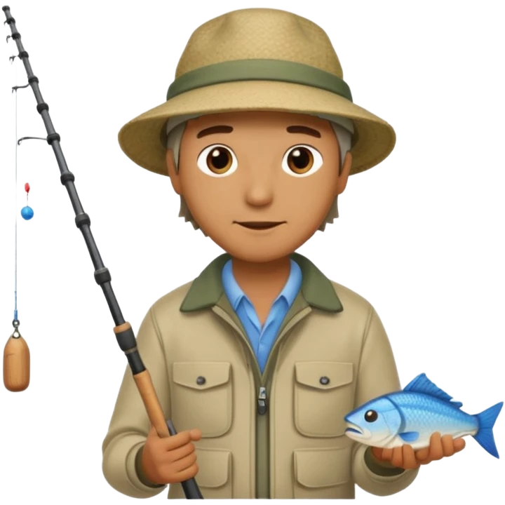 man casting a fishing rod emoji
