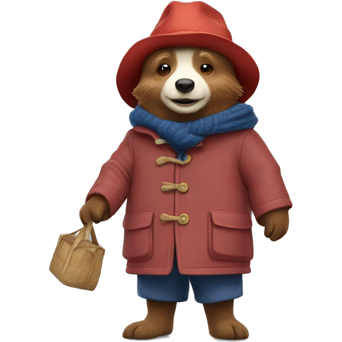 Paddington making a snowman emoji