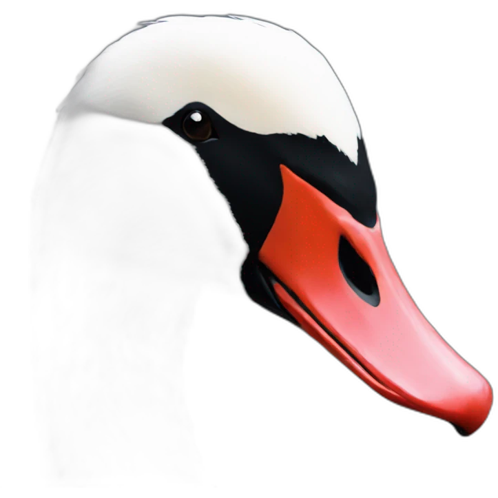 black swan head close up emoji