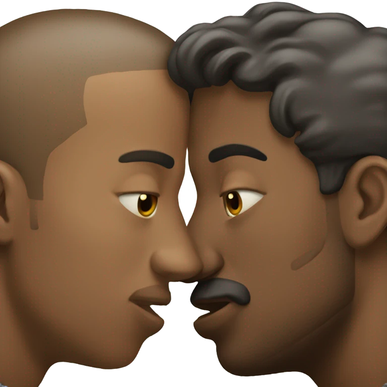 Two men kissing  emoji