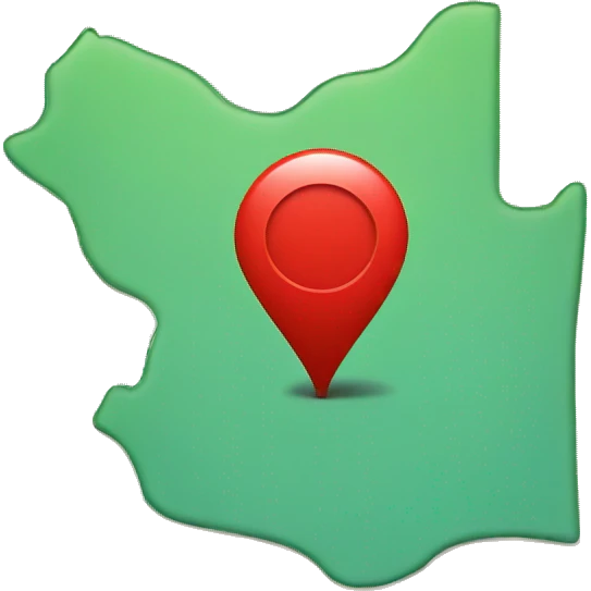 Map and a red pin on top of it emoji