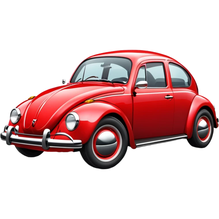 Red Volkswagen Beetle  emoji