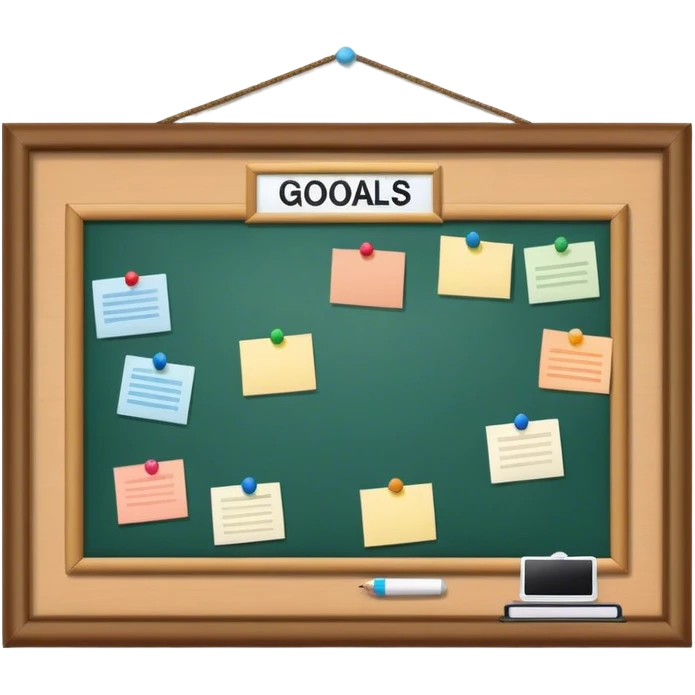 bulletin board reachable goals progress emoji