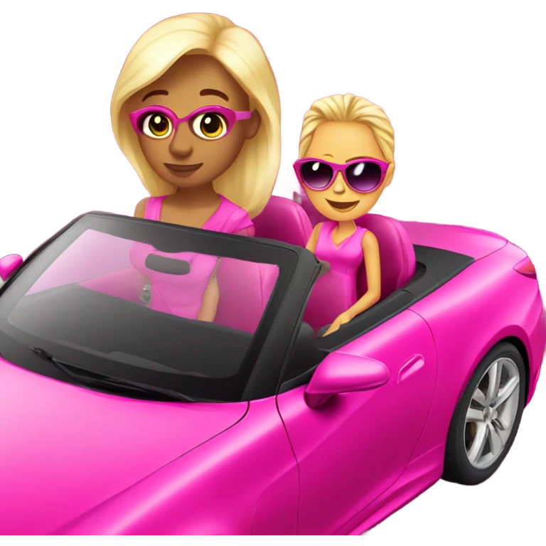 hot pink convertible  emoji