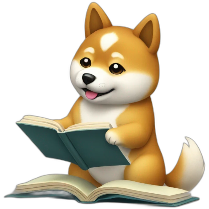Shiba reading a book emoji