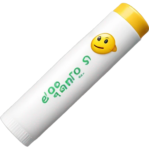 lip balm with label emoji