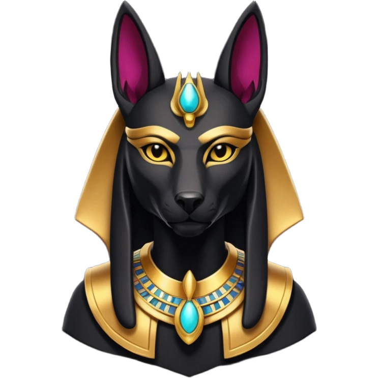 Black-furred Anubis-fusion-hybrid (full body) emoji