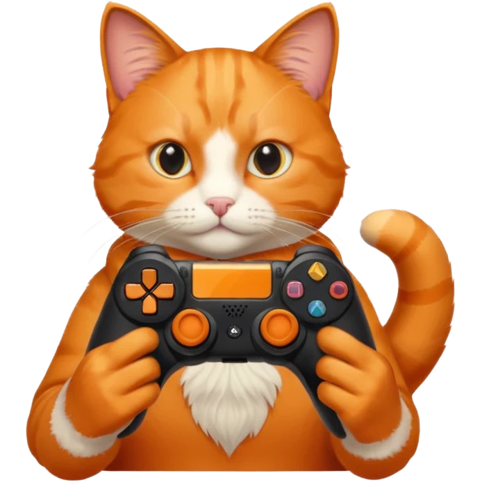 orange cat homme-avec-manette-ps4 emoji