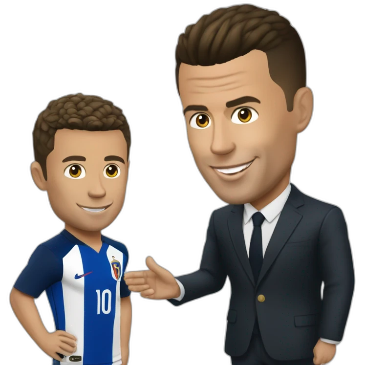 Ronaldo avec macron emoji