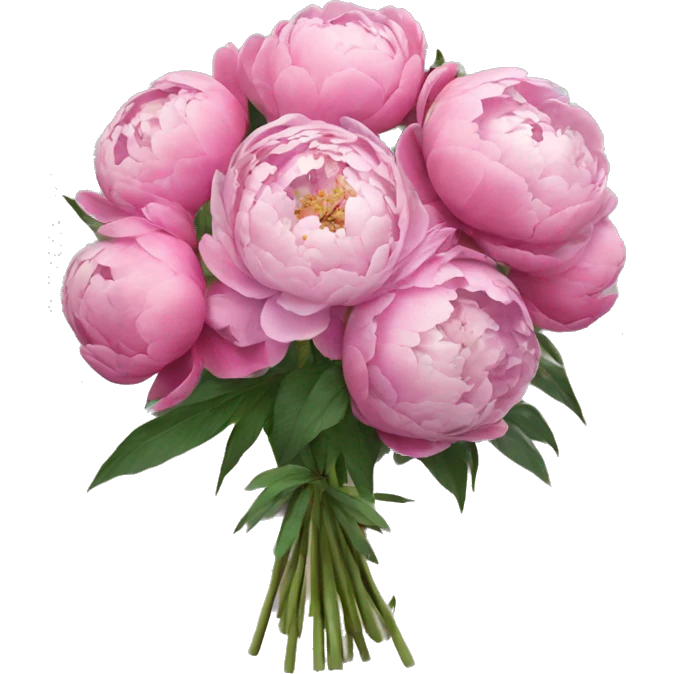 Peonies bouquet emoji
