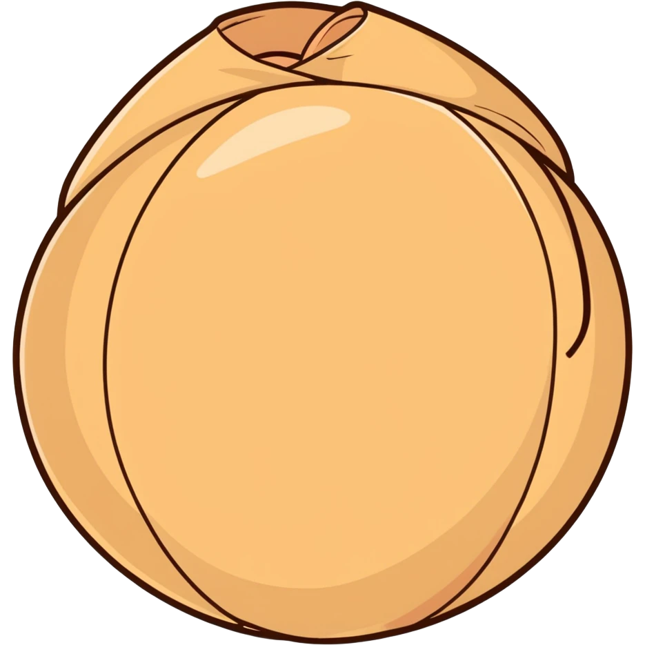 two hangy wrinkly ball sacs that are brown and close together  emoji