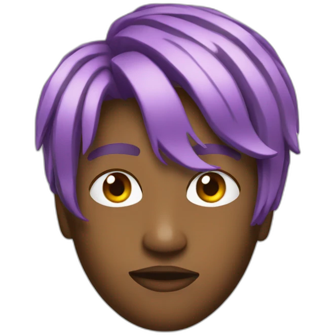 Juice WRLD with bicolor hair emoji
