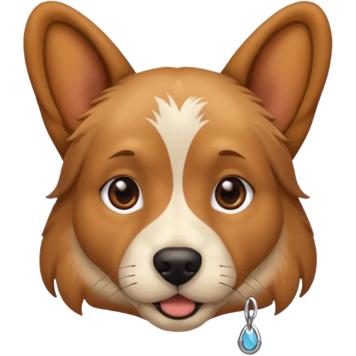 dog with ear piercing  emoji