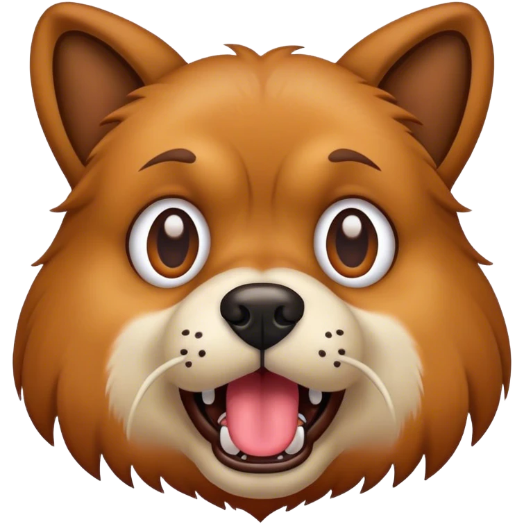 Dog with rabid emoji