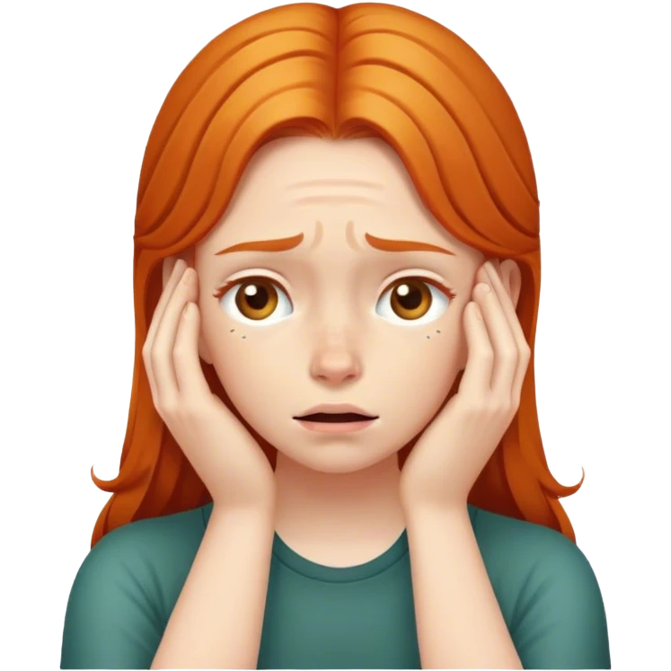ginger girl facepalm emoji