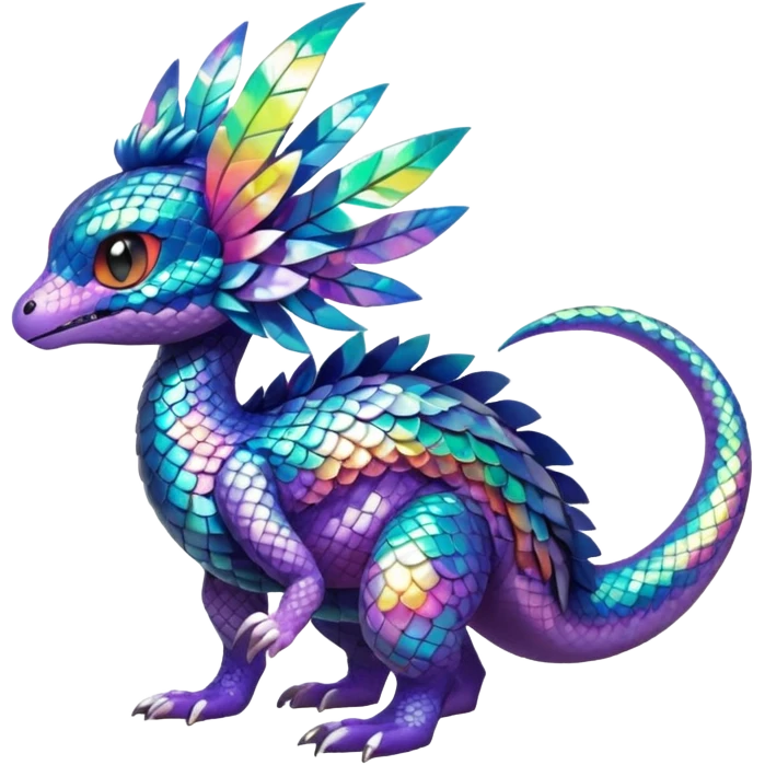 Shiny Exotic Tropical Pokémon-Fakémon-hybrid-creature (full body) emoji