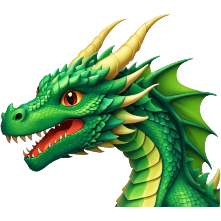 I need a character for an educational geography course in the style of a dragon that roars with fire green  emoji