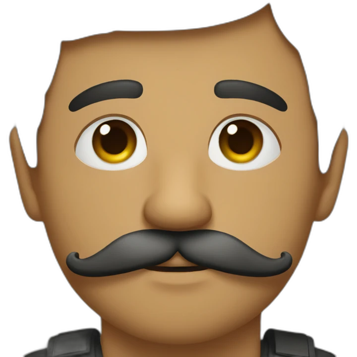 Mustachioed Mexican emoji