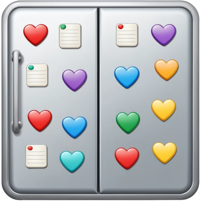 refrigerator with poetry magnets emoji