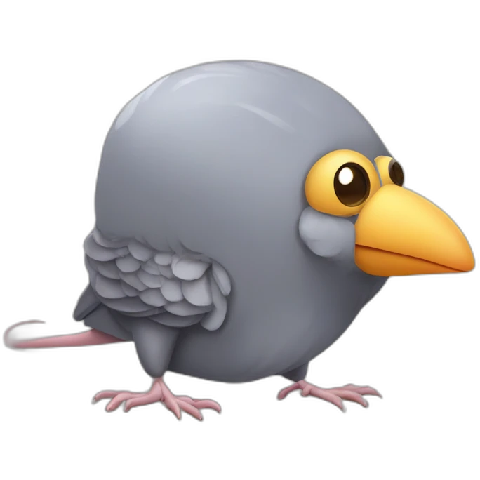 Rat mixed with a bed bug and a pigeon emoji