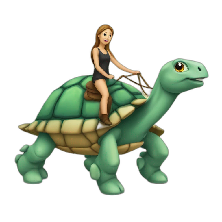 Cheval sur une tortue emoji