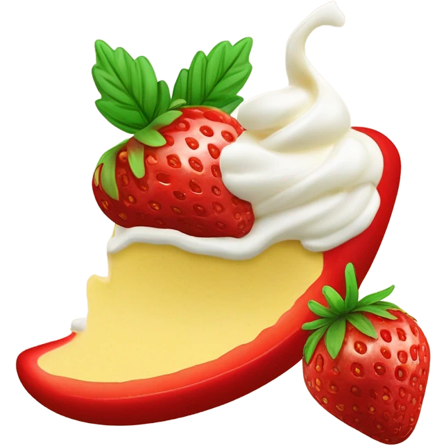 Fresas con crema  emoji