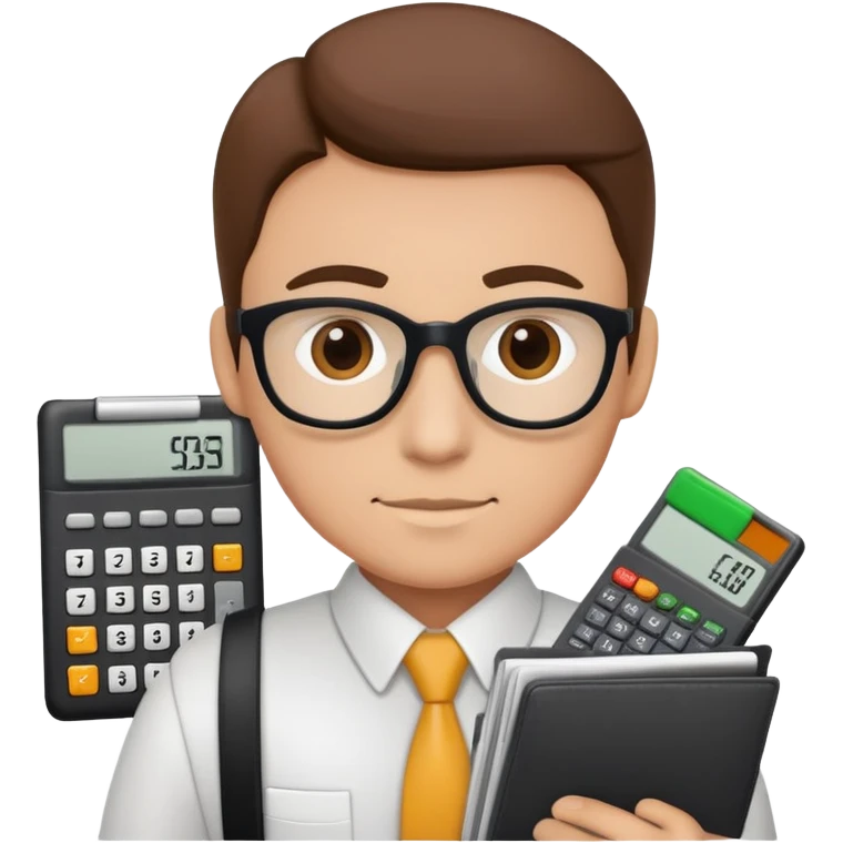 accountant with calculator and ledger emoji